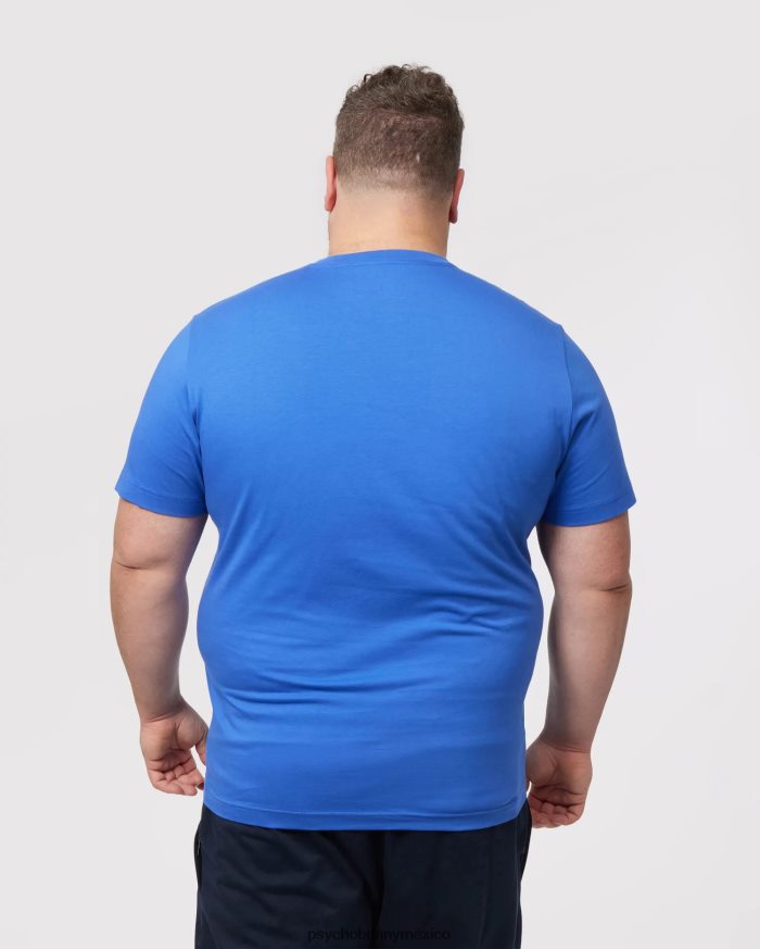 camiseta clásica con cuello en v grande y alto para hombre azul brillanteR46422409 Psycho Bunny