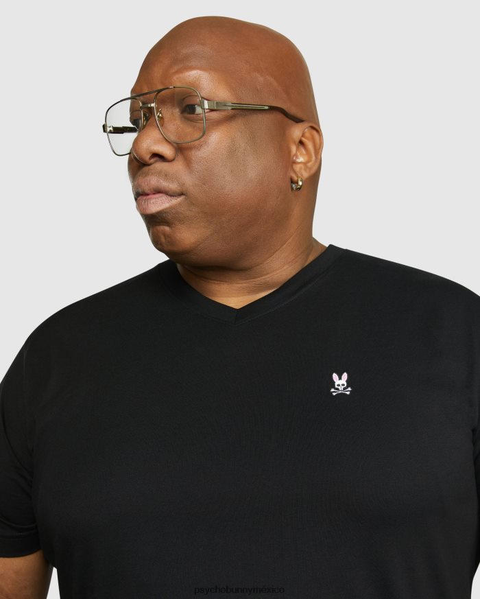 camiseta clásica con cuello en v grande y alto para hombre negroR46422442 Psycho Bunny
