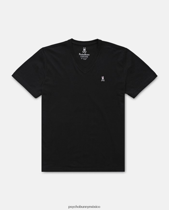 camiseta clásica con cuello en v grande y alto para hombre negroR46422442 Psycho Bunny