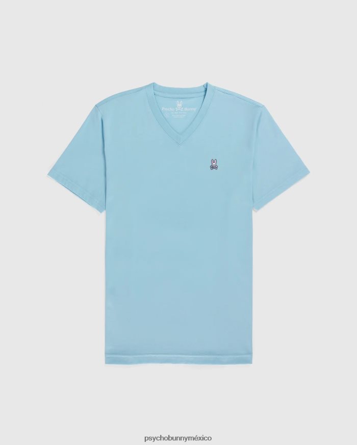 camiseta clásica con cuello en v para hombre cielo azulR46422130 Psycho Bunny