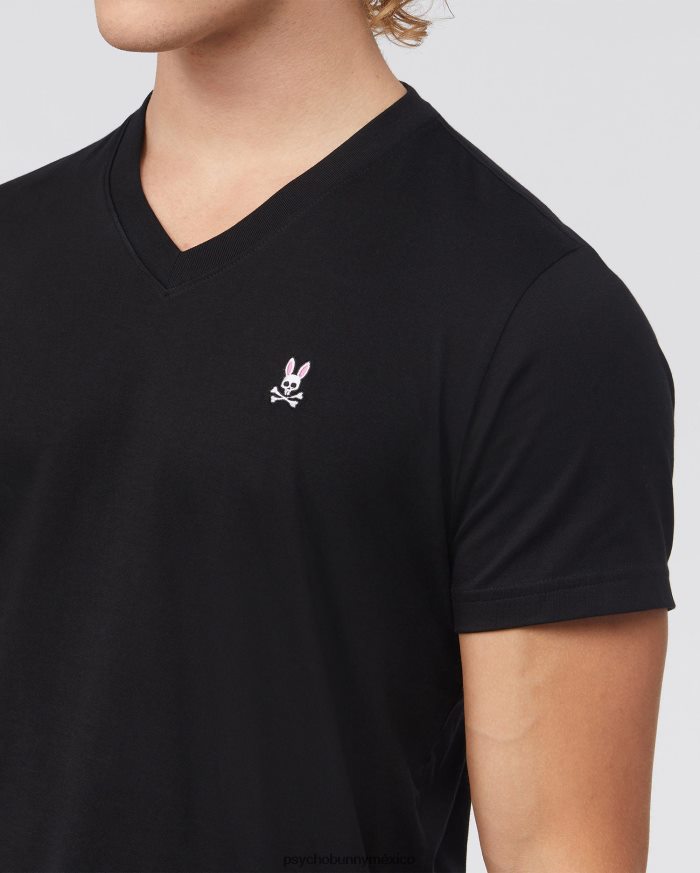 camiseta clásica con cuello en v para hombre negroR46422201 Psycho Bunny