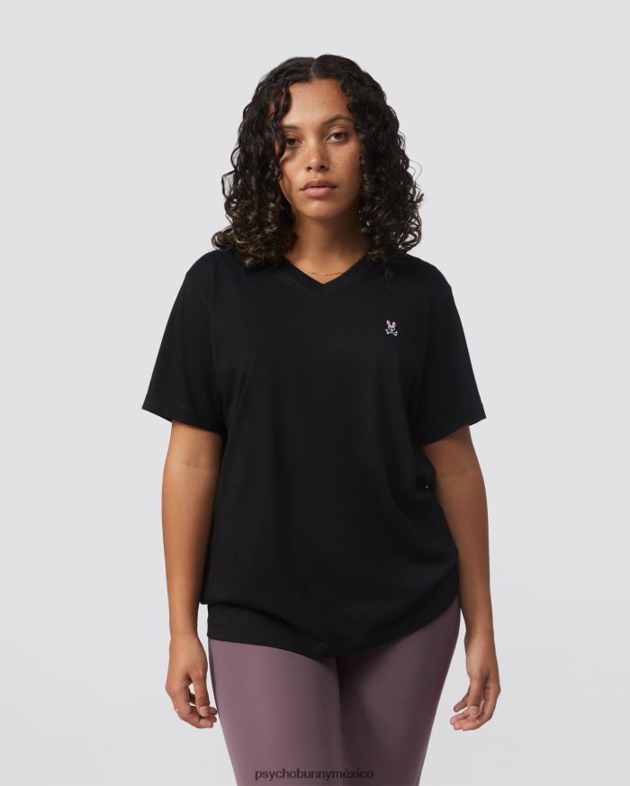 camiseta clásica con cuello en v para hombre negroR46422201 Psycho Bunny