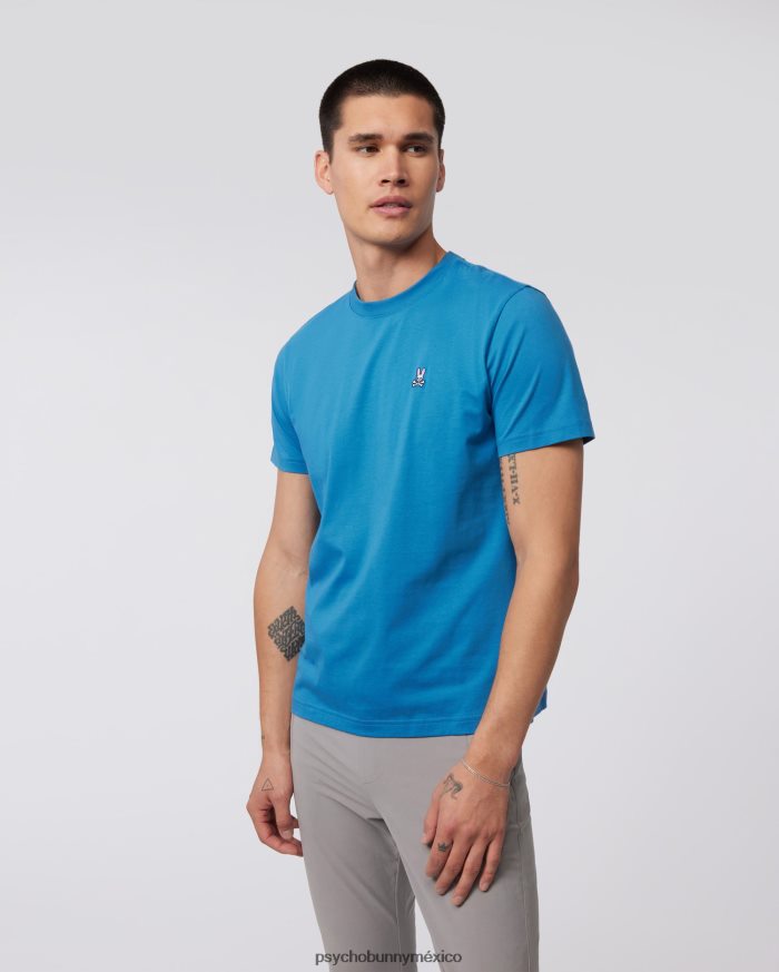 camiseta clásica con cuello redondo para hombre azul yaleR46422174 Psycho Bunny