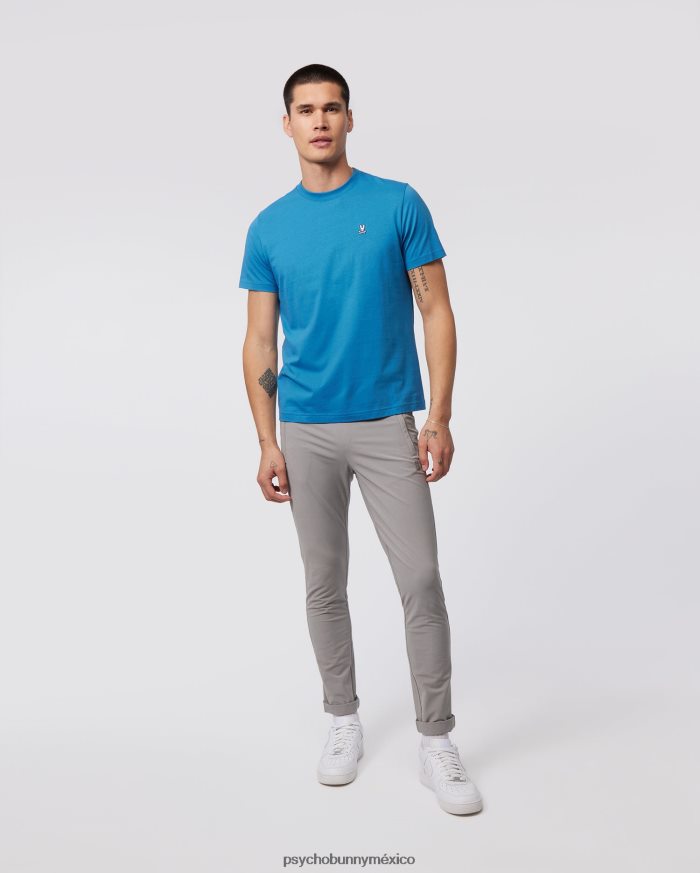 camiseta clásica con cuello redondo para hombre azul yaleR46422174 Psycho Bunny