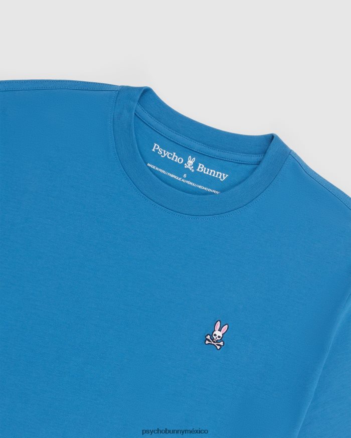 camiseta clásica con cuello redondo para hombre azul yaleR46422174 Psycho Bunny