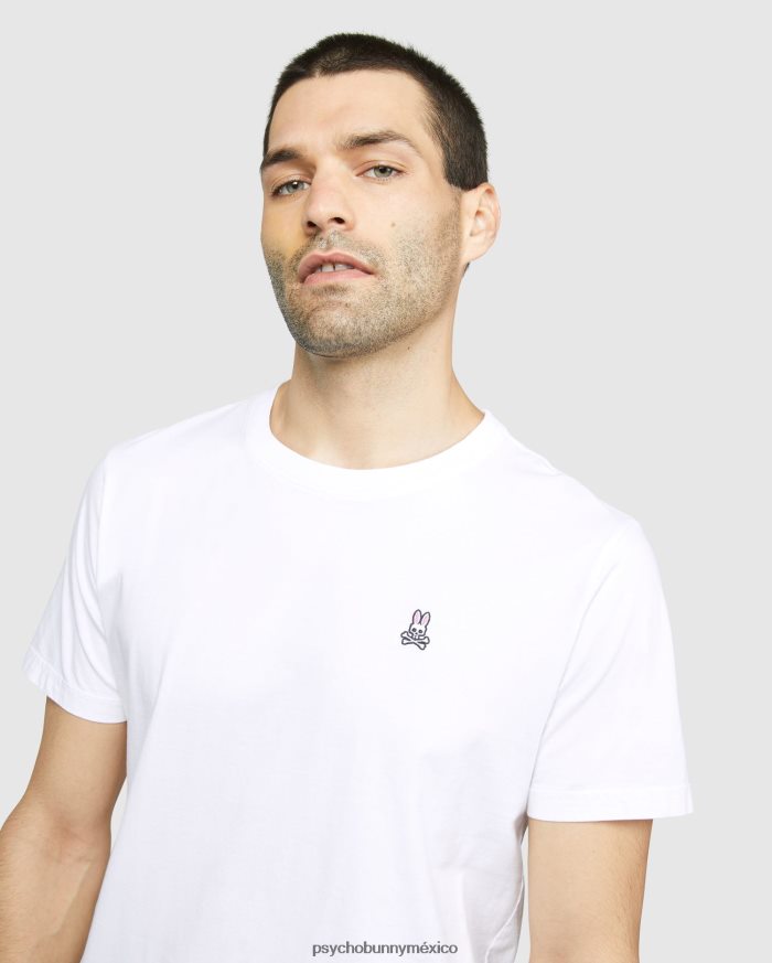 camiseta clásica con cuello redondo para hombre blancoR46422179 Psycho Bunny