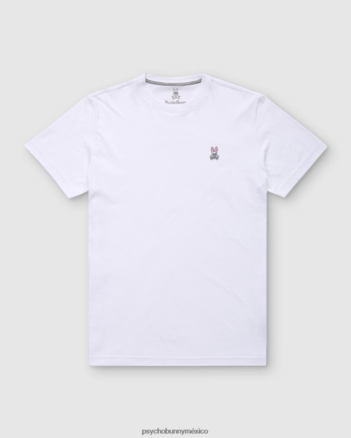 camiseta clásica con cuello redondo para hombre grande y alto blancoR46422424 Psycho Bunny