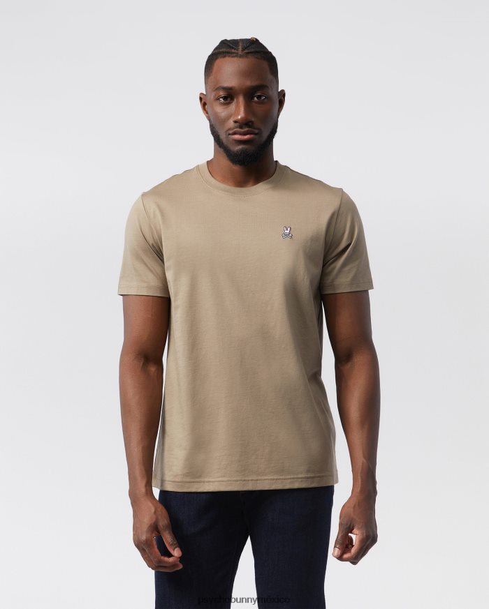 camiseta clásica con cuello redondo para hombre marrón antiguoR46422237 Psycho Bunny