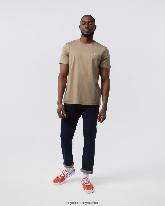 camiseta clásica con cuello redondo para hombre marrón antiguoR46422237 Psycho Bunny