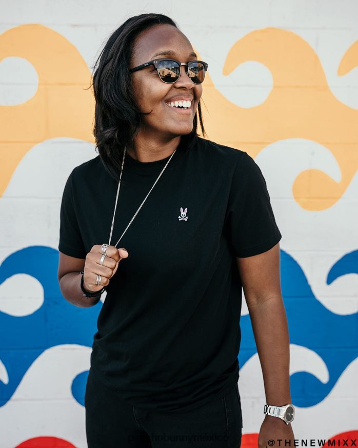 camiseta clásica con cuello redondo para hombre negroR46422178 Psycho Bunny