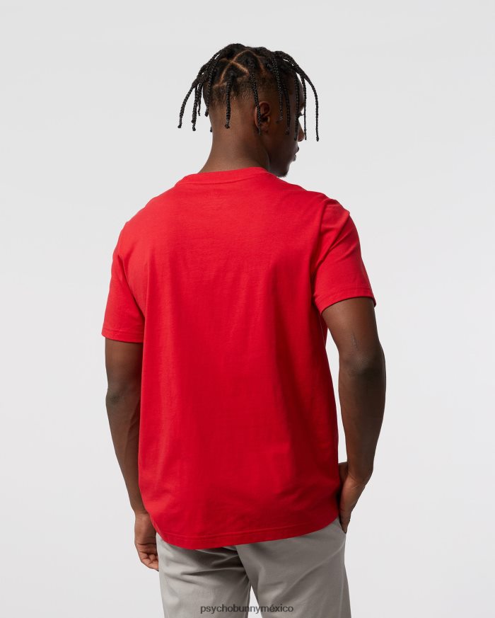camiseta clásica con cuello redondo para hombre rojo brillanteR46422243 Psycho Bunny