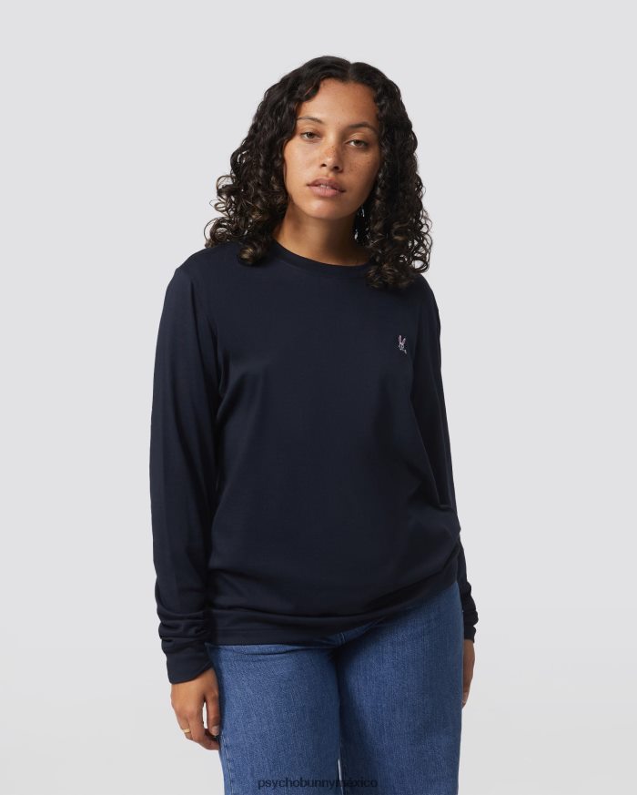 camiseta clásica de manga larga con cuello redondo para hombre ArmadaR46422213 Psycho Bunny