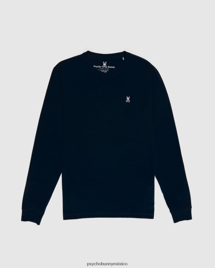 camiseta clásica de manga larga con cuello redondo para hombre ArmadaR46422213 Psycho Bunny