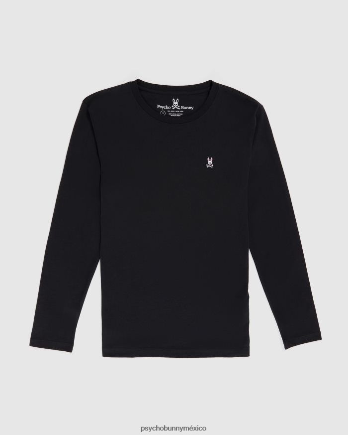 camiseta clásica de manga larga con cuello redondo para hombre negroR46422214 Psycho Bunny