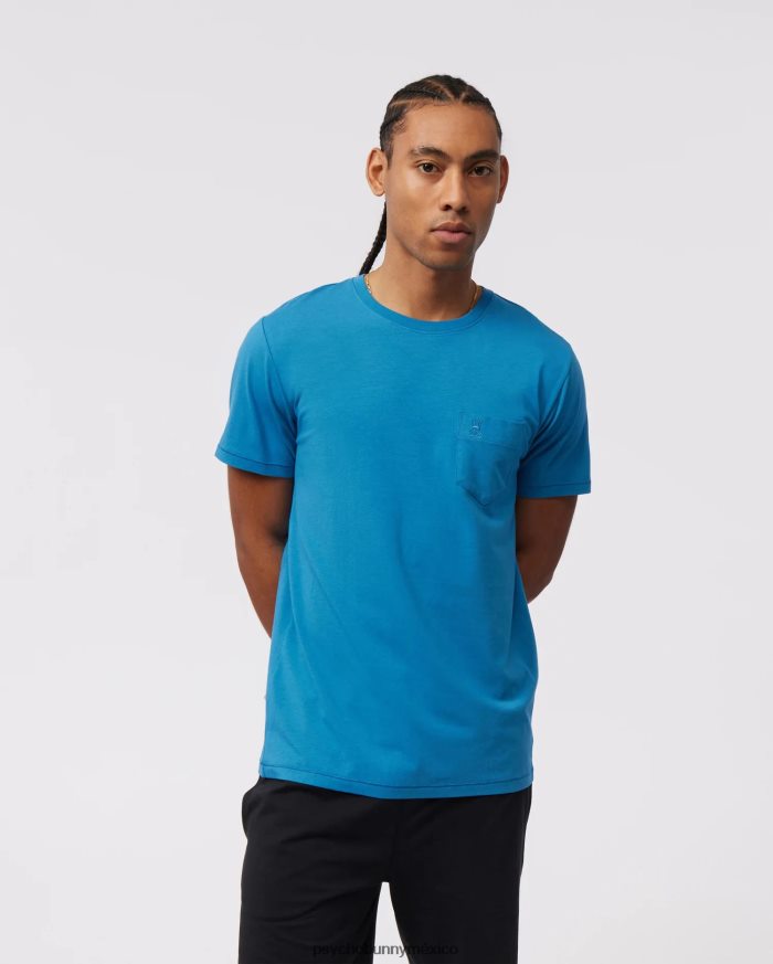 camiseta con bolsillo para hombre azul yaleR46422737 Psycho Bunny