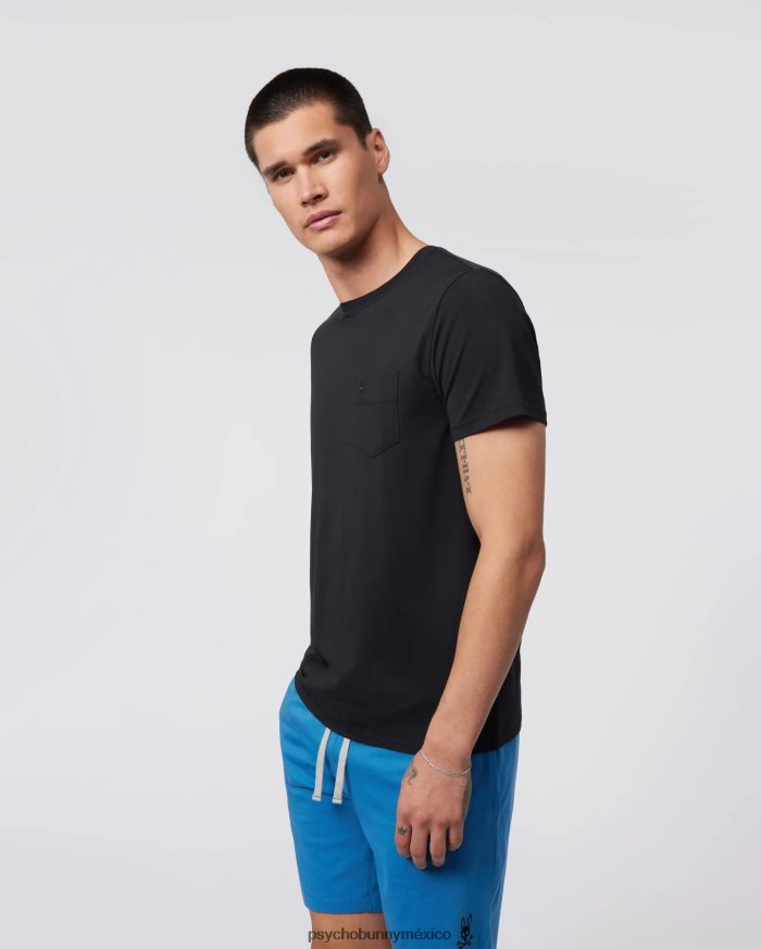 camiseta con bolsillo para hombre negroR46422739 Psycho Bunny