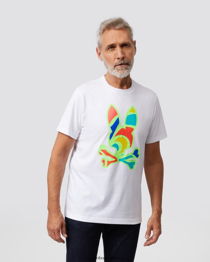 camiseta con conejito multicolor hilsboro para hombre blancoR46422251 Psycho Bunny