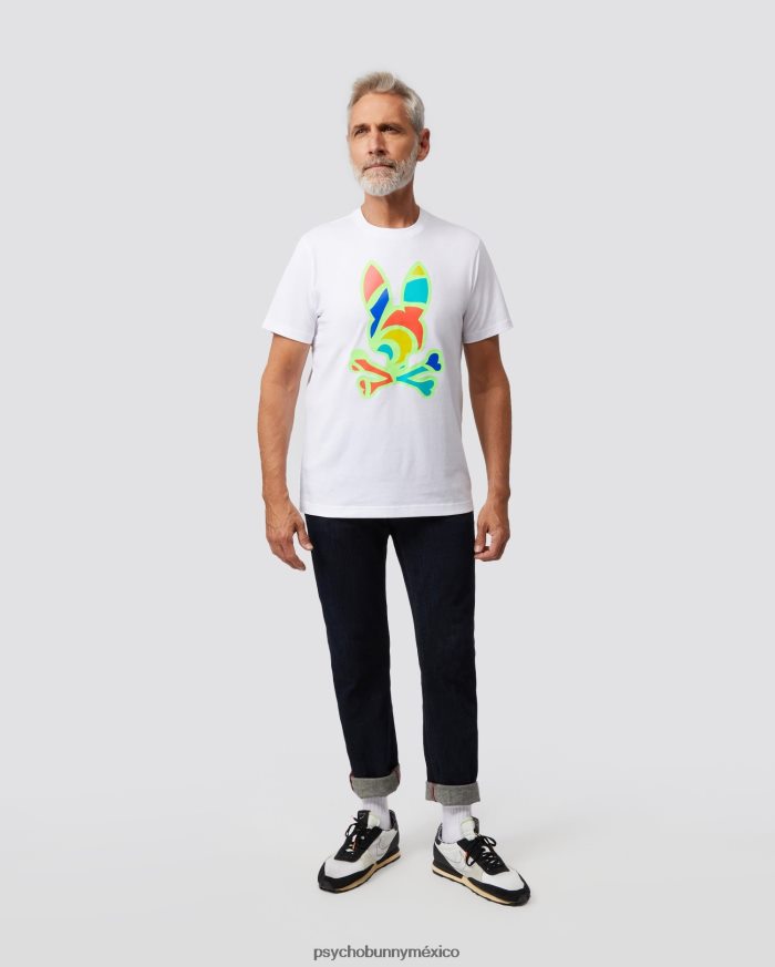 camiseta con conejito multicolor hilsboro para hombre blancoR46422251 Psycho Bunny