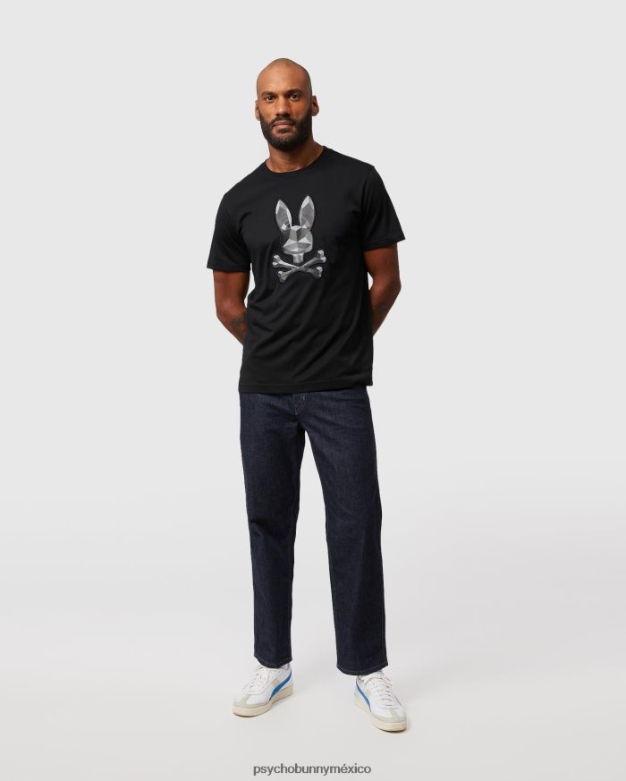camiseta con gráfico bordado starwood para hombre negroR46422193 Psycho Bunny
