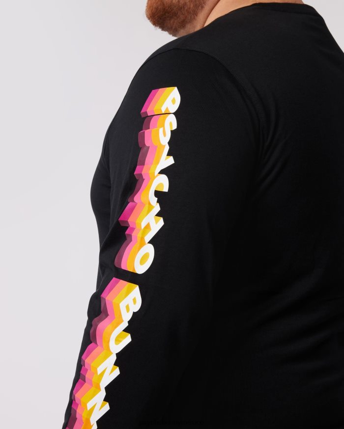 camiseta con gráfico dalles grande y alto para hombre talla grande y alta negroR46422437 Psycho Bunny