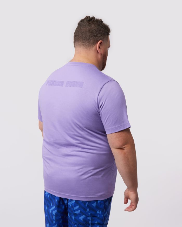 camiseta con gráfico de borde grande y alto para hombre lavandaR46422401 Psycho Bunny