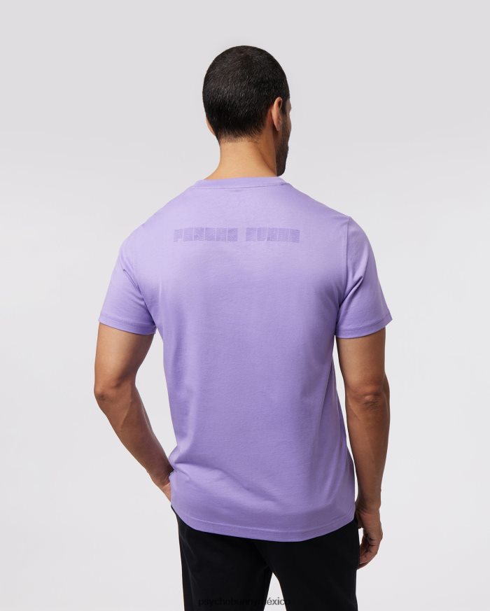 camiseta con gráfico de borde para hombre lavandaR46422109 Psycho Bunny