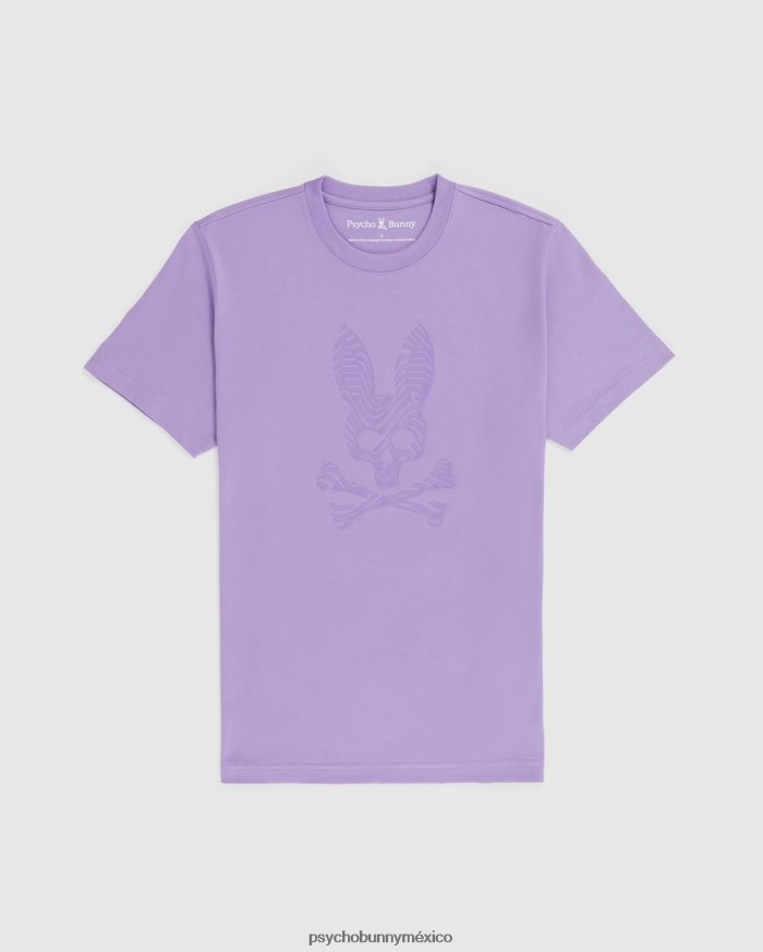 camiseta con gráfico de borde para hombre lavandaR46422109 Psycho Bunny