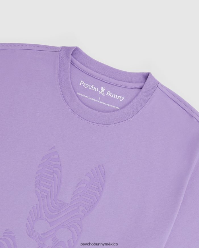 camiseta con gráfico de borde para hombre lavandaR46422109 Psycho Bunny