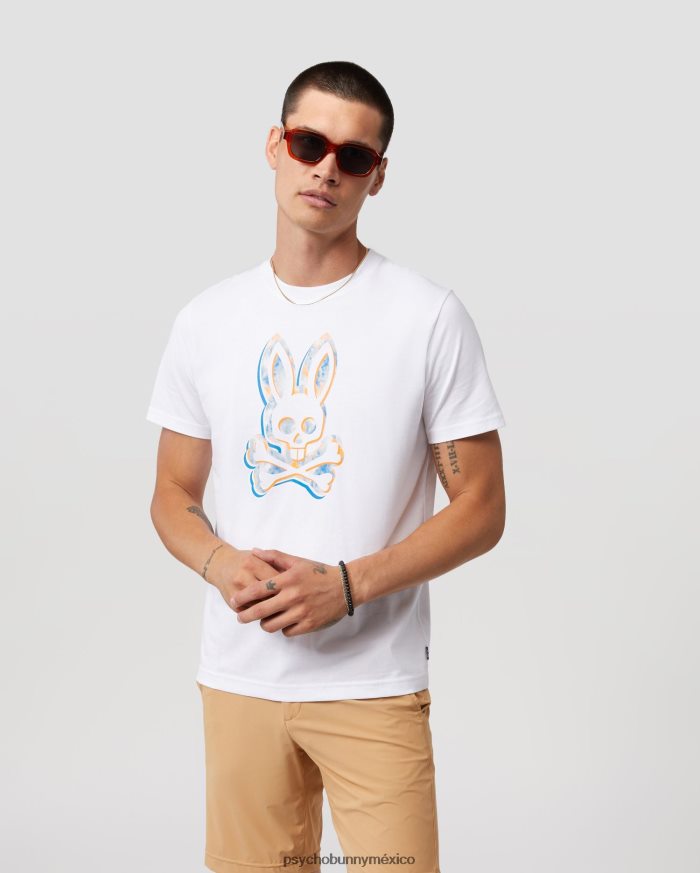 camiseta con gráfico de conejito meyer para hombre blancoR46422228 Psycho Bunny
