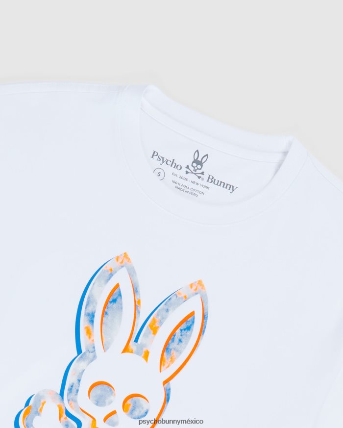 camiseta con gráfico de conejito meyer para hombre blancoR46422228 Psycho Bunny
