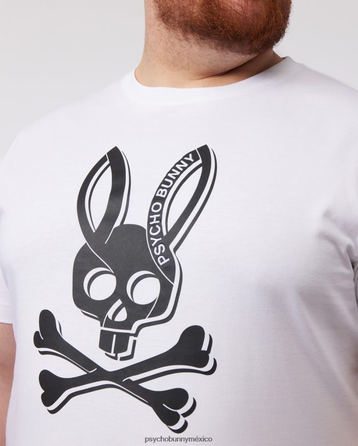camiseta con gráfico de sarga grande y alto para hombre blancoR46422399 Psycho Bunny