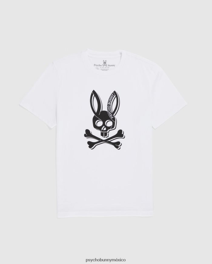 camiseta con gráfico de sarga grande y alto para hombre blancoR46422399 Psycho Bunny