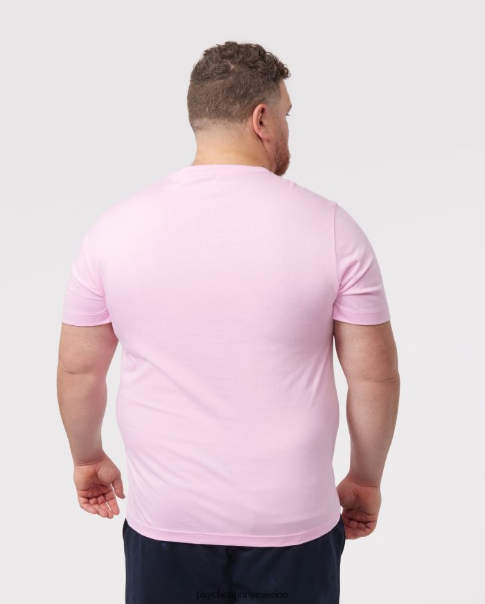 camiseta con gráfico de sarga grande y alto para hombre rosa puroR46422397 Psycho Bunny