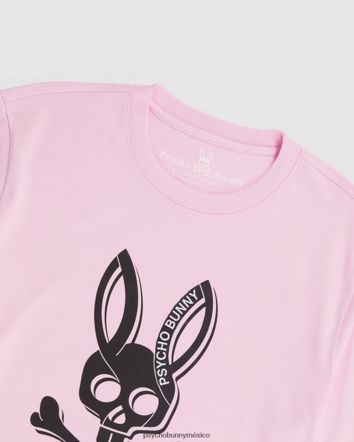 camiseta con gráfico de sarga grande y alto para hombre rosa puroR46422397 Psycho Bunny