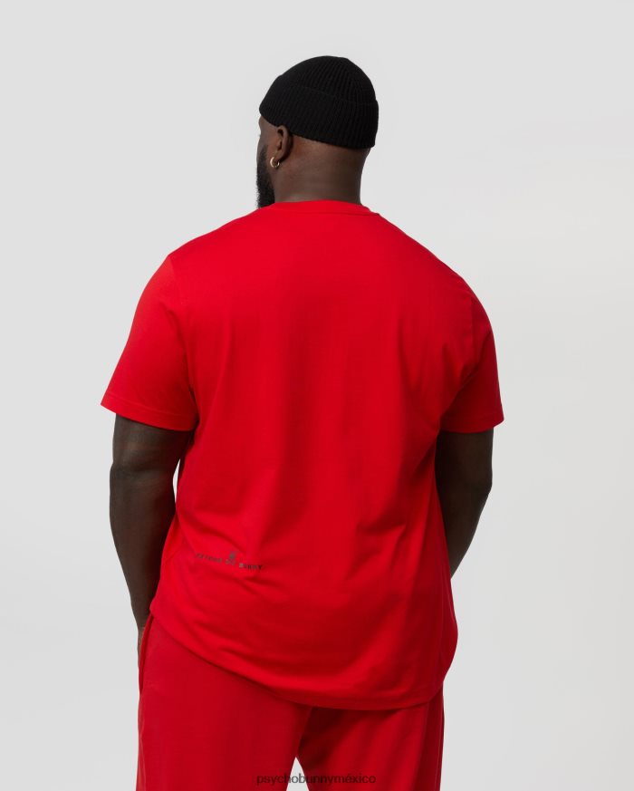 camiseta con gráfico de turing grande y alto para hombre rojo brillanteR46422435 Psycho Bunny