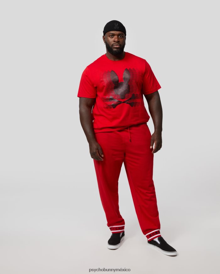 camiseta con gráfico de turing grande y alto para hombre rojo brillanteR46422435 Psycho Bunny