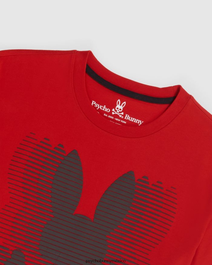 camiseta con gráfico de turing grande y alto para hombre rojo brillanteR46422435 Psycho Bunny
