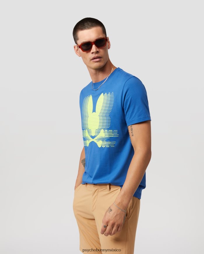 camiseta con gráfico de turing para hombre azul niloR46422216 Psycho Bunny