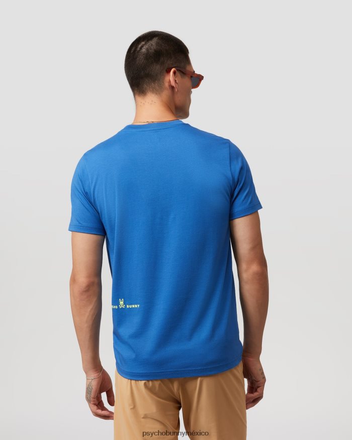 camiseta con gráfico de turing para hombre azul niloR46422216 Psycho Bunny