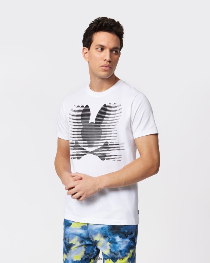 camiseta con gráfico de turing para hombre blancoR46422208 Psycho Bunny