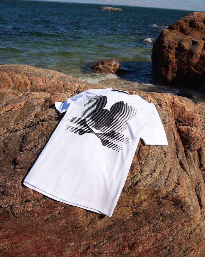 camiseta con gráfico de turing para hombre blancoR46422208 Psycho Bunny