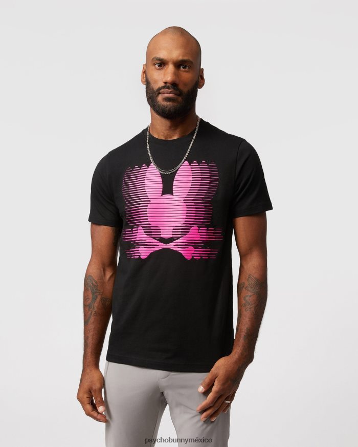 camiseta con gráfico de turing para hombre negroR46422187 Psycho Bunny