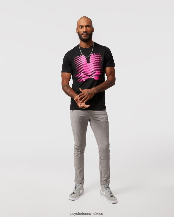 camiseta con gráfico de turing para hombre negroR46422187 Psycho Bunny