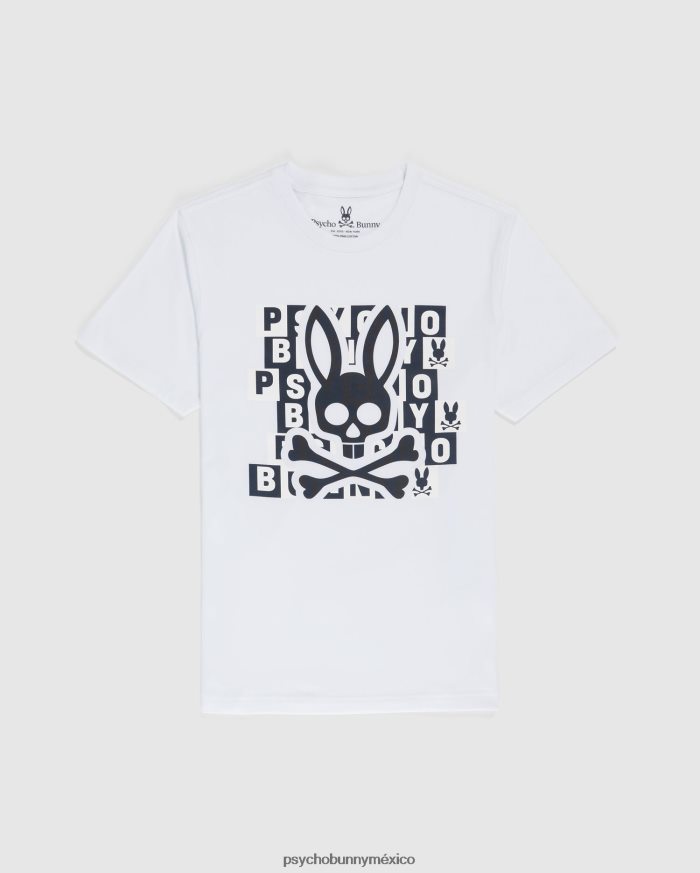 camiseta con gráfico del conejito hamming para hombre blancoR46422218 Psycho Bunny