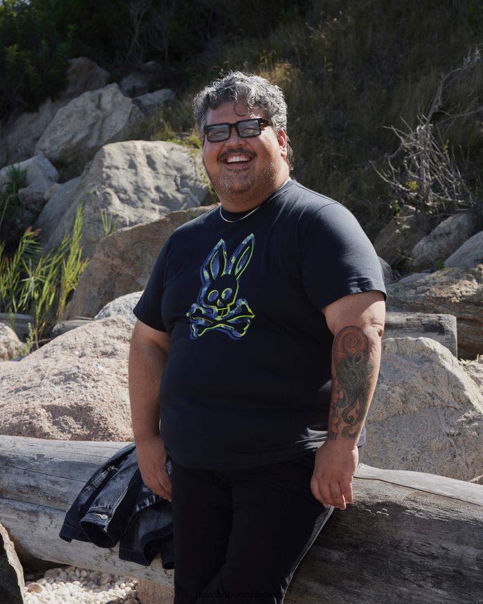 camiseta con gráfico del conejito meyer grande y alto para hombre ArmadaR46422420 Psycho Bunny