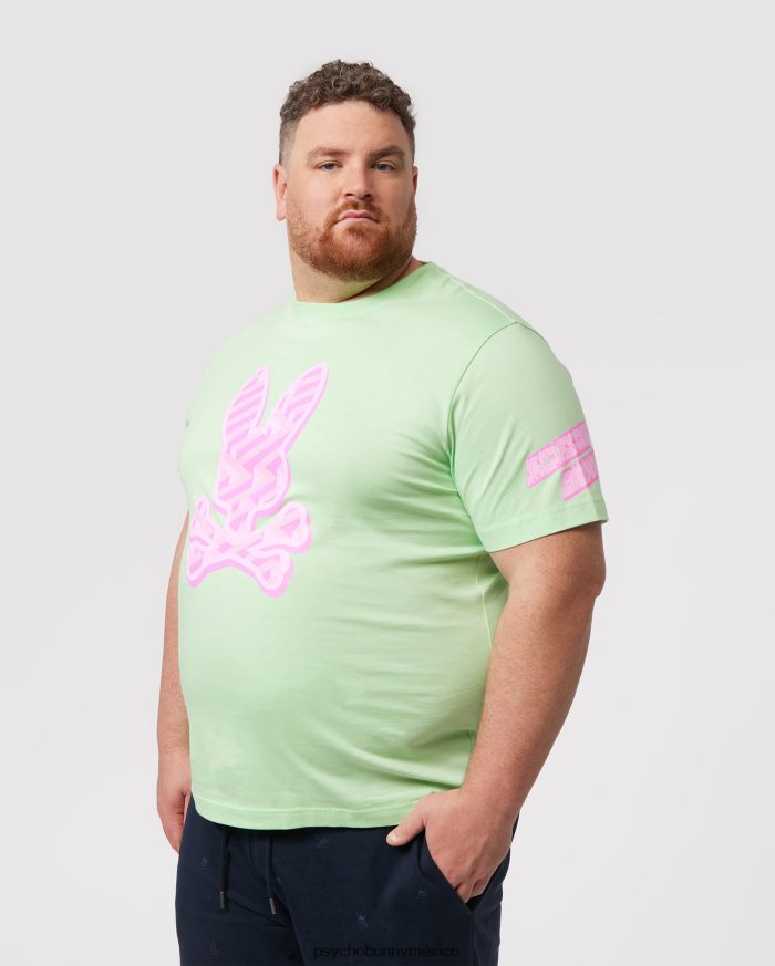camiseta con gráfico del conejito pisani grande y alto para hombre menta heladaR46422405 Psycho Bunny