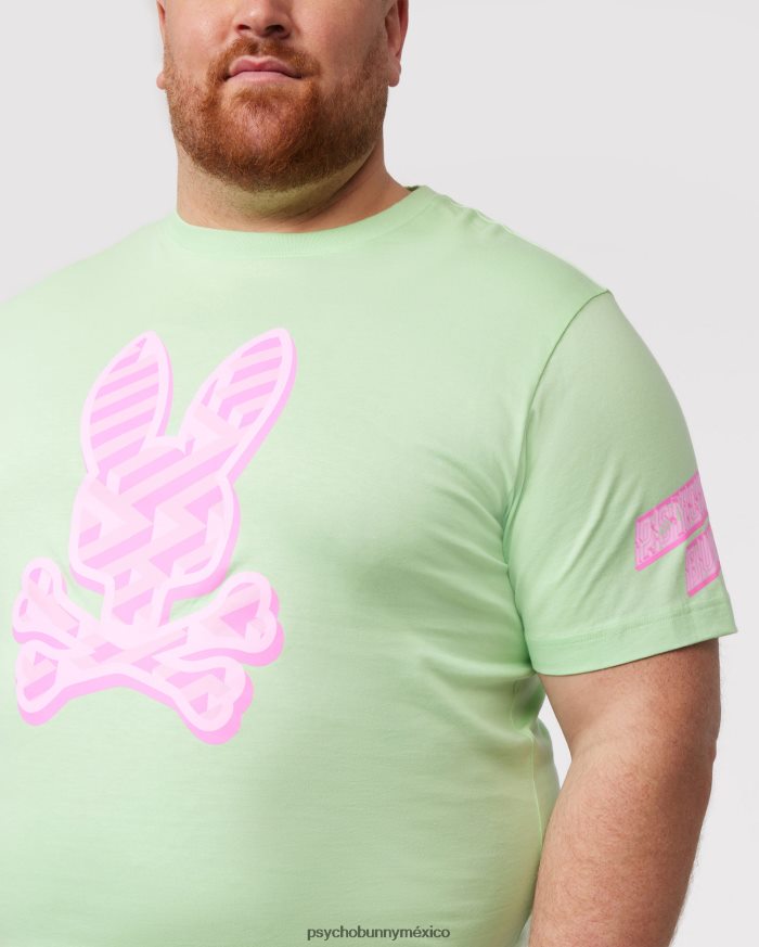 camiseta con gráfico del conejito pisani grande y alto para hombre menta heladaR46422405 Psycho Bunny