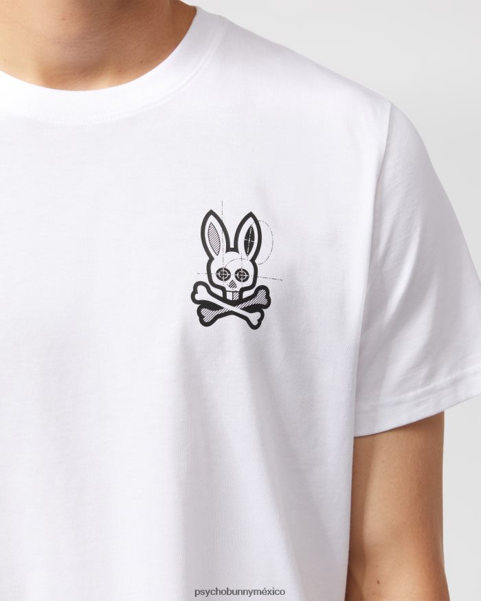 camiseta con gráfico en la espalda de conejito depoe para hombre blancoR46422248 Psycho Bunny