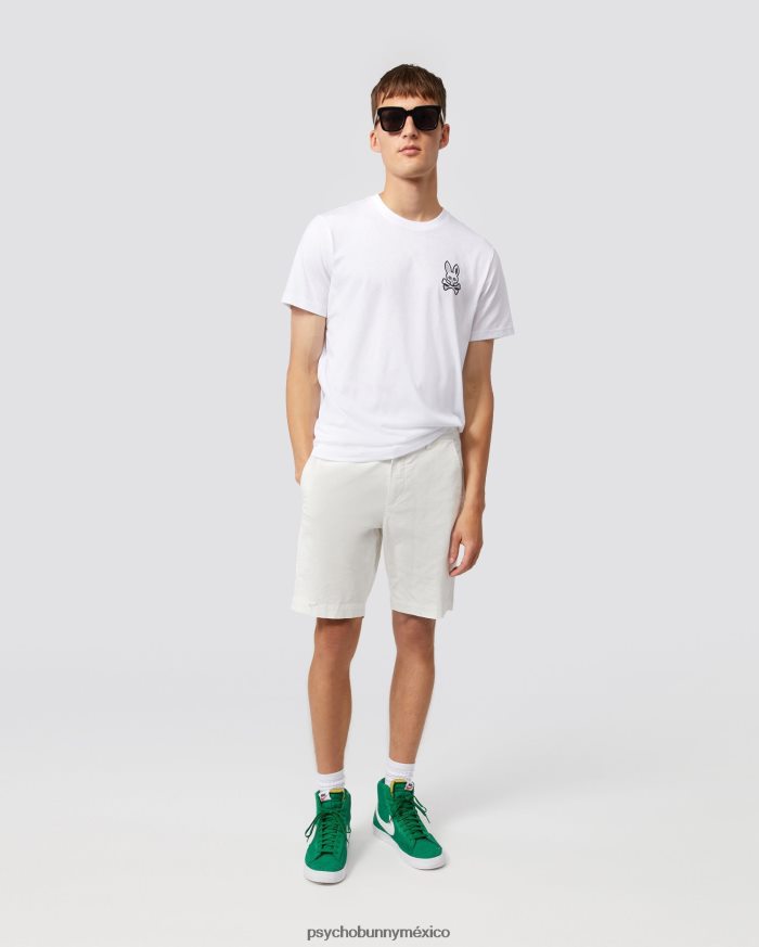 camiseta con gráfico en la espalda de conejito depoe para hombre blancoR46422248 Psycho Bunny