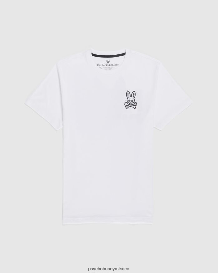 camiseta con gráfico en la espalda de conejito depoe para hombre blancoR46422248 Psycho Bunny